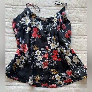 Tank top blouse size M satin